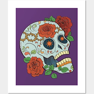 Calavera Roses Posters and Art